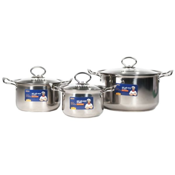 BỘ 3 NỒI INOX
