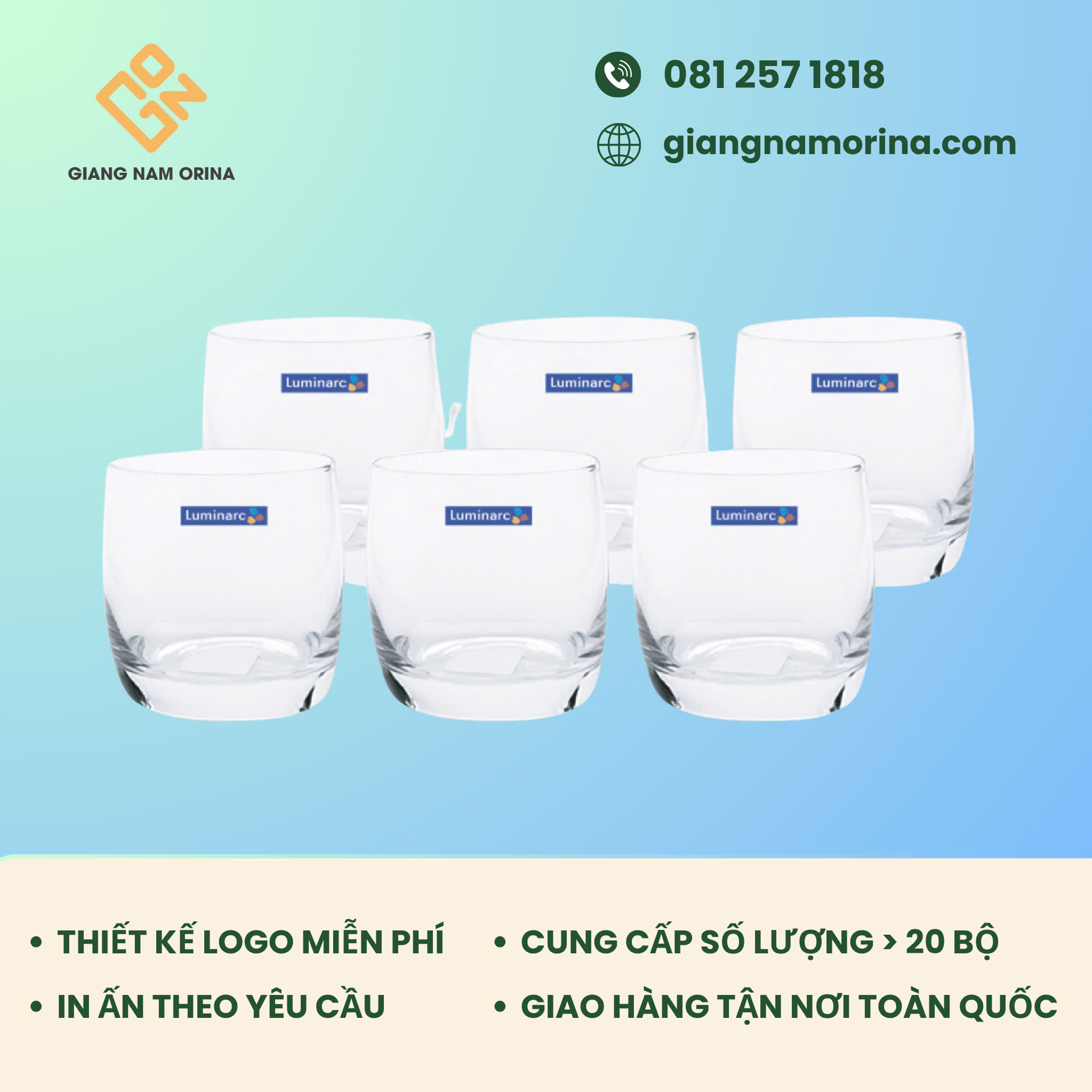 Ly Thủy Tinh LTT22 | Giang Nam Orina 1 Ly Thủy Tinh LTT22