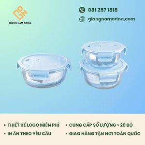 BỘ 3 THỐ THỦY TINH TRÒN