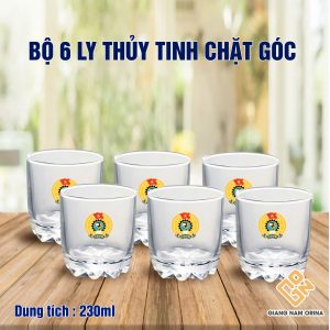 Bộ 6 Ly Thuỷ Tinh Chặt Góc
