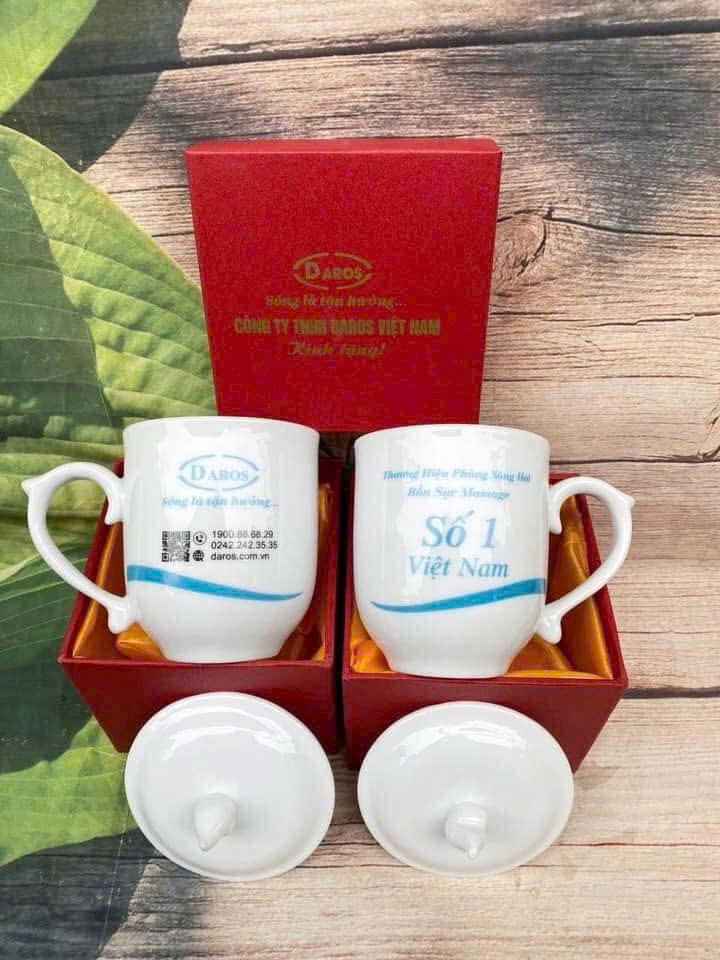 Ly sứ in logo số lượng lớn