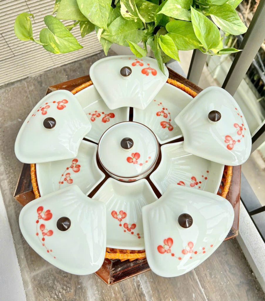 Khay mứt sứ Khay mứt sứ