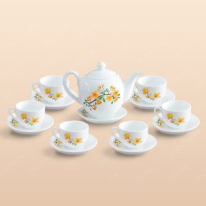 Bộ trà dáng Minh Long hoa mai