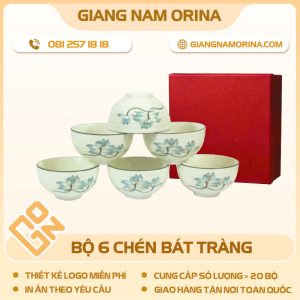 Bộ 6 chén Bát Tràng