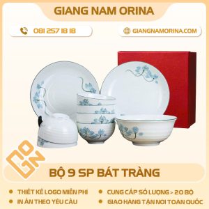 Bộ bàn ăn 9 sản phẩm Bát Tràng