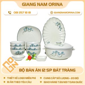 Bộ bàn ăn 12 sản phẩm Bát Tràng
