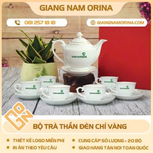 Bộ trà thần đèn chỉ vàng