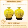 Bình hút lộc nền vàng họa tiết vàng