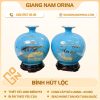 Bình hút lộc xanh dương vẽ vàng