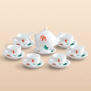 Bộ trà Camelia hồng liên