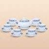 Bộ trà Minh Nguyệt viền chim hạc