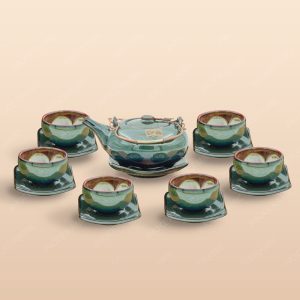 Bộ trà Giang Tây men hoả biến