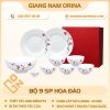 Bộ bàn ăn 9 sản phẩm hoa đào