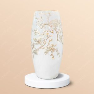 Lọ hoa Chim hoạ mi mùa xuân khắc nổi H30