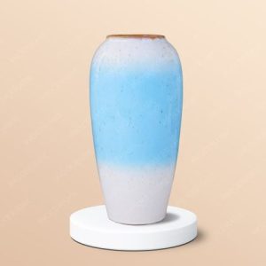 Lọ hoa men xanh loang H30