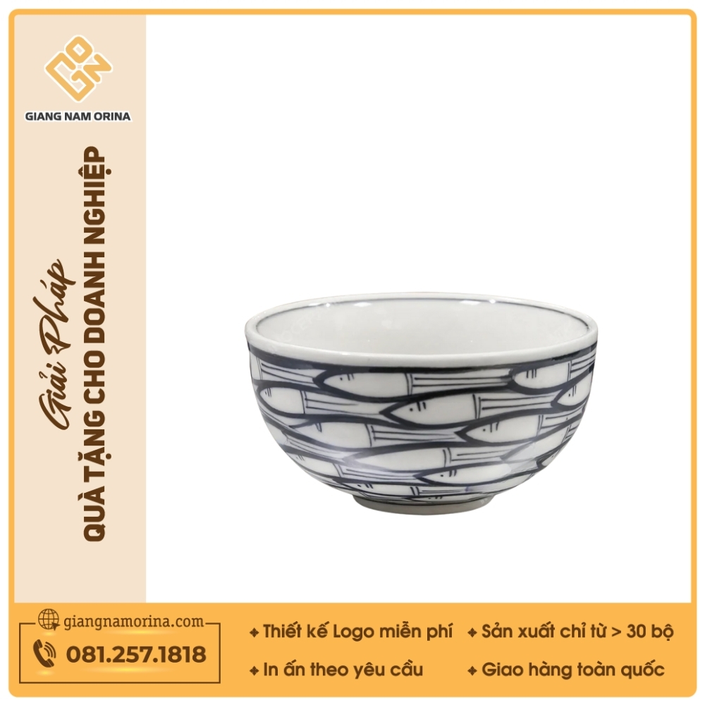 Bát cơm - Bộ bàn ăn Vẽ cá đàn 1 Bát cơm - Bộ bàn ăn Vẽ cá đàn