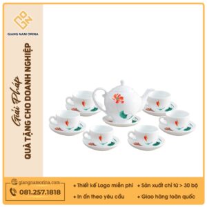 Bộ ấm trà Camelia hồng liên