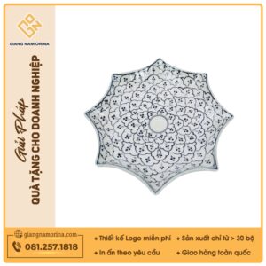 Đĩa sao - Bộ bàn ăn men xanh Hoa bèo