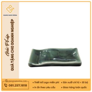 Gác đũa - Bộ bàn ăn men xanh Hoa bèo