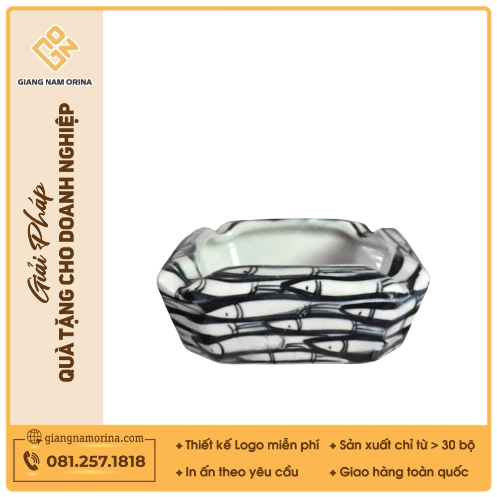 Gạt tàn - Bộ bàn ăn vẽ cá đàn 1 Gạt tàn - Bộ bàn ăn vẽ cá đàn