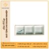 Gia vị chữ nhật 3 ngăn - Bộ bàn ăn men kem vẽ Đào xanh