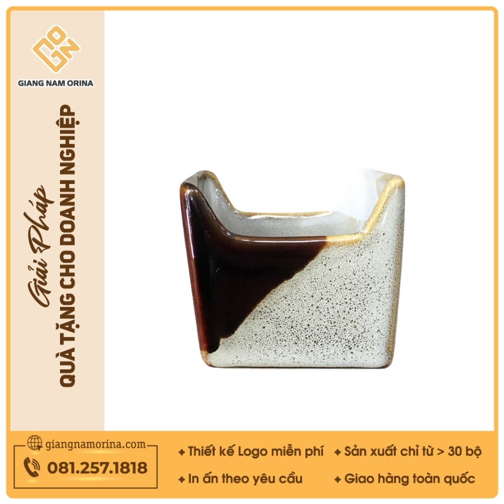 Hũ đường vuông - Bộ bàn ăn men ba màu 1 Hũ đường vuông - Bộ bàn ăn men ba màu