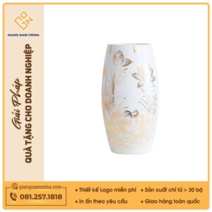 Lọ hoa Liên Trì vàng kim