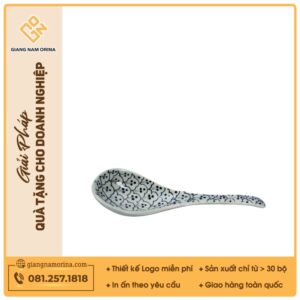 Muôi canh - Bộ bàn ăn men xanh Hoa bèo