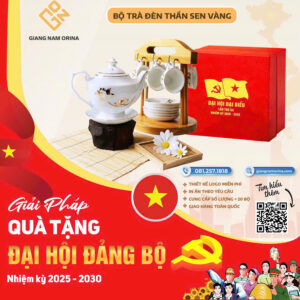 Bộ Trà Đèn Thần Sen Vàng
