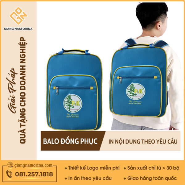 Balo Đồng Phục Màu Xanh