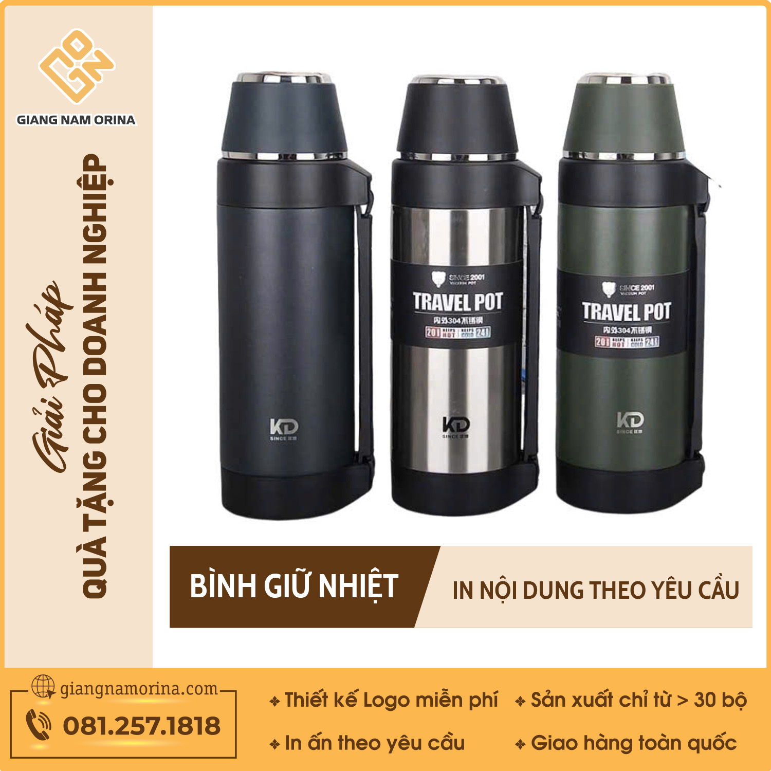 Bình Giữ Nhiệt Inox 304 Cao Cấp 1 Bình Giữ Nhiệt Inox 304 Cao Cấp