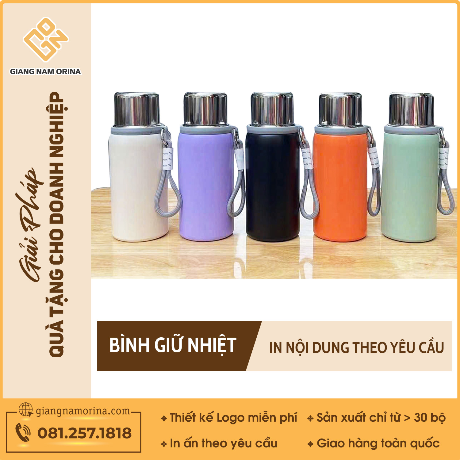 Bình Giữ Nhiệt Inox 500ml 1 Bình Giữ Nhiệt Inox 500ml