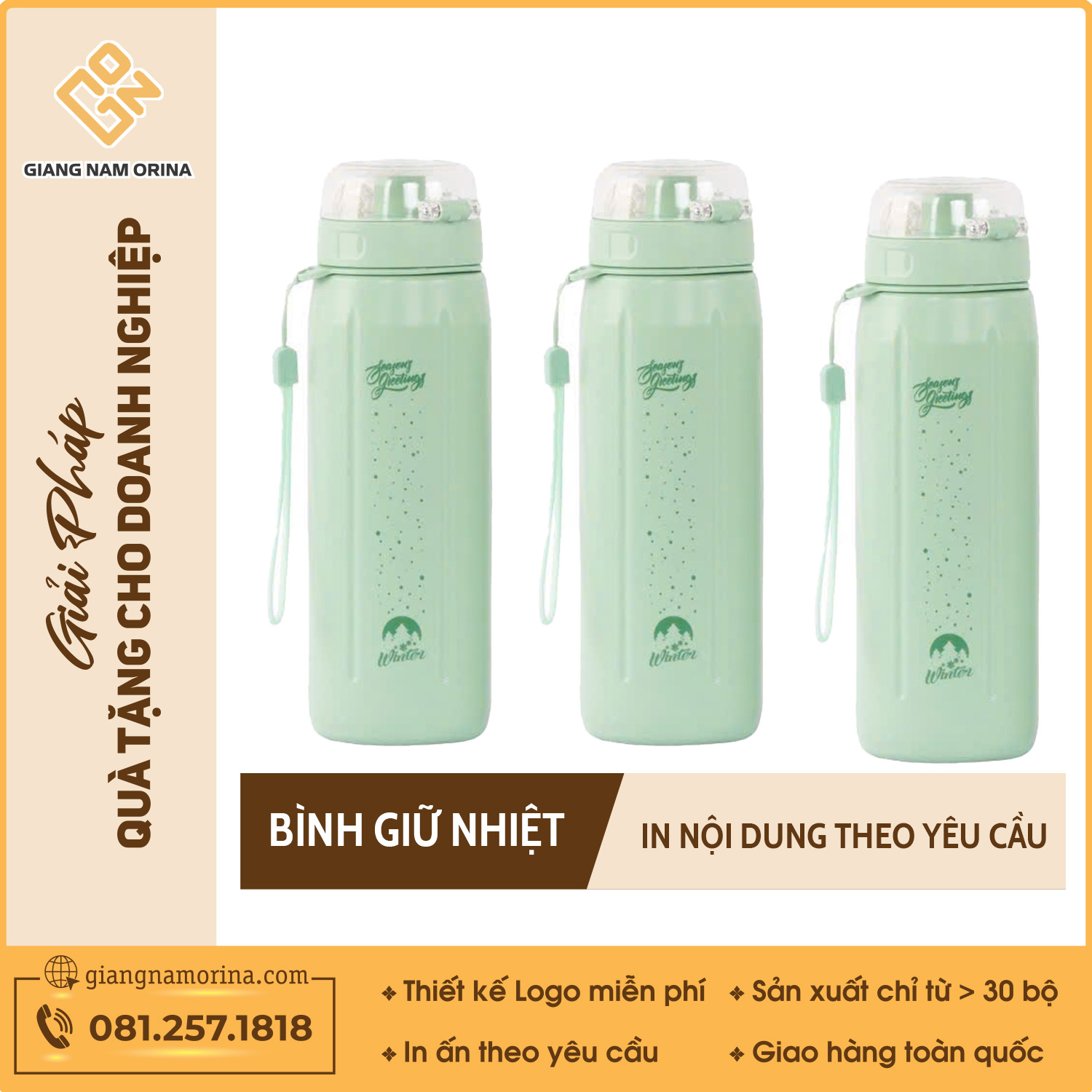 Binh Nuoc Winter Xanh La