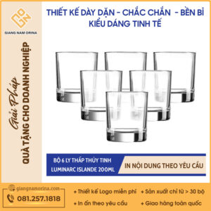 Bộ 6 ly thấp thủy tinh Luminarc Islande 200ml