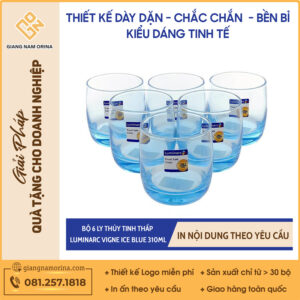 Bộ 6 ly thủy tinh Thấp Luminarc Vigne Ice Blue 310ML