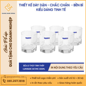 Bộ 6 ly thủy tinh thấp Luminarc Octime 300ml