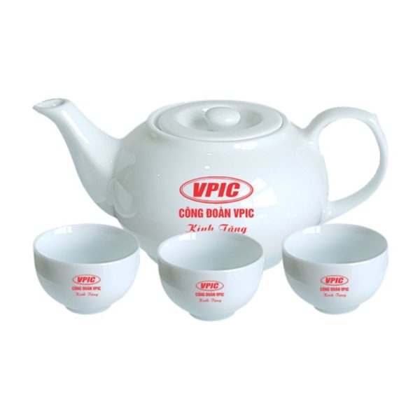 Ấm chén in logo Ấm chén in logo