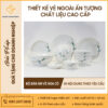 Bộ bàn ăn vẽ hoa cỏ 3 Bộ bàn ăn vẽ hoa cỏ