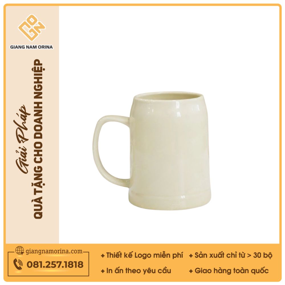 Cốc bia quai C miệng túm 1 Cốc bia quai C miệng túm