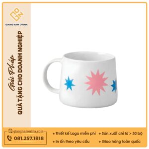 Ly hiện đại quai tai in decal