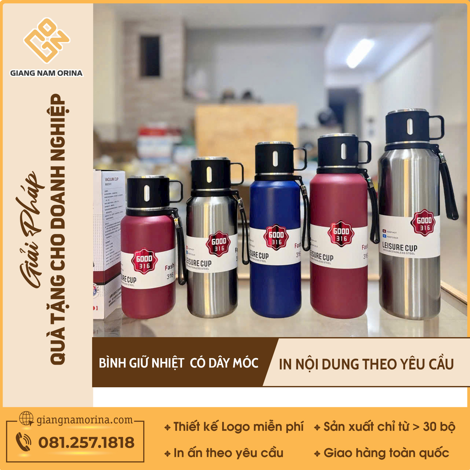 Binh Nuoc Giu Nhiet Bang Thep