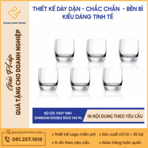 Bộ Cốc Thủy Tinh Shanghai Double Rock 340 ml