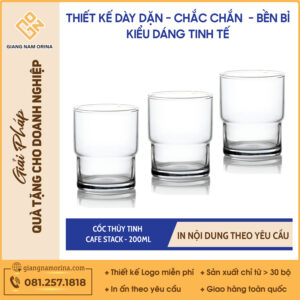 Cốc Thủy Tinh Cafe STACK - 200ml