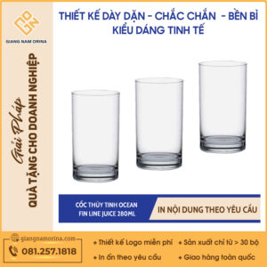 Cốc Thủy Tinh Ocean Fin Line Juice 280ml