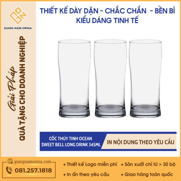 Cốc Thủy Tinh Ocean Sweet Bell Long Drink 345ml