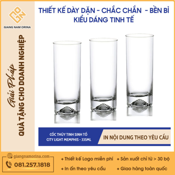 Cốc Thủy Tinh Sinh tố CITY LIGHT Memphis - 335ml