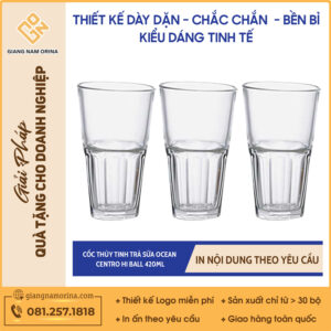 Cốc Thủy Tinh Trà Sữa Ocean Centro Hi Ball 420ml