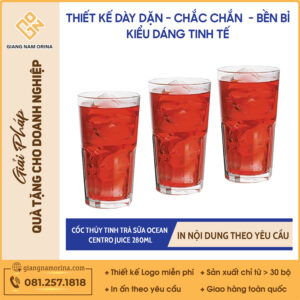 Cốc Thủy Tinh Trà Sữa Ocean Centro Juice 280ml
