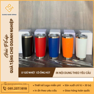 Ly Giữ Nhiệt Có Ống Hút