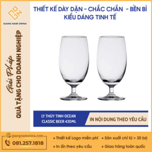 Ly Thủy Tinh Ocean Classic Beer 420ml